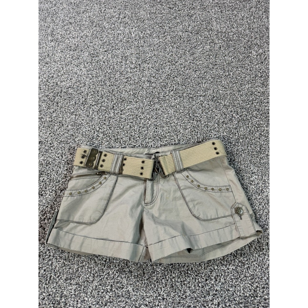 Vintage Y2K Dollhouse Cargo Shorts Women's Size 7 Green Outdoor Kim Possible